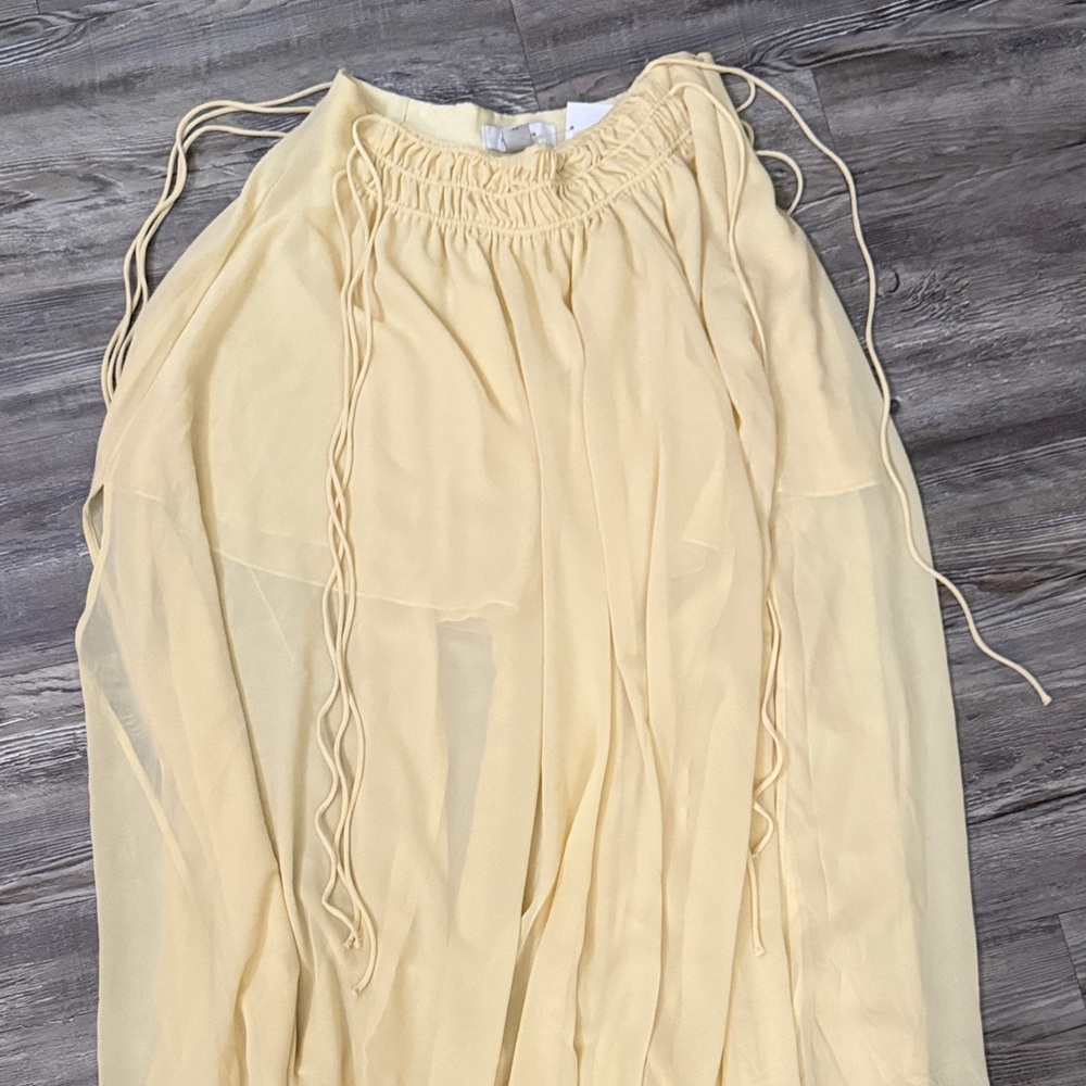 H&M Pale Yellow Maxi Skirt